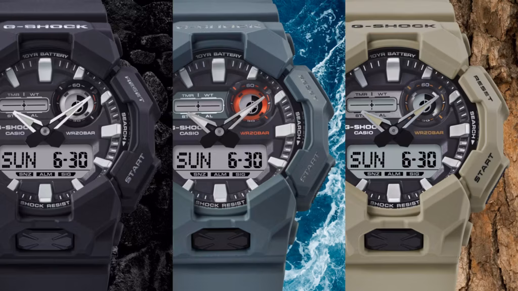 CASIO 卡西歐 G-SHOCK GA-010-1A1DR 全黑 裝甲系列 數位指針雙顯錶