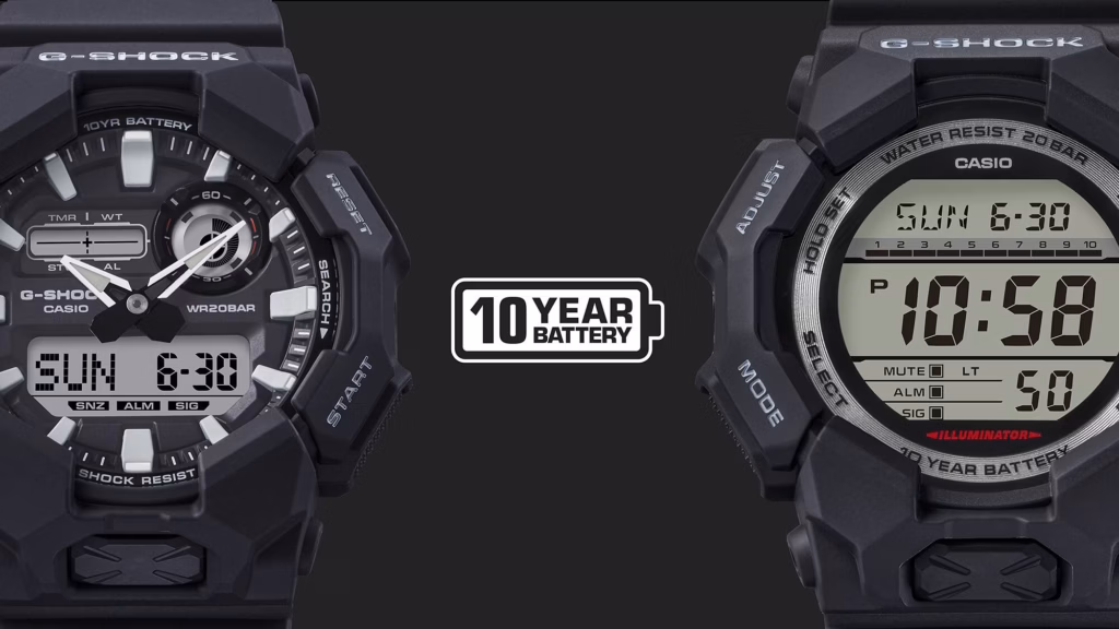 CASIO 卡西歐 G-SHOCK GA-010-1A1DR 全黑 裝甲系列 數位指針雙顯錶