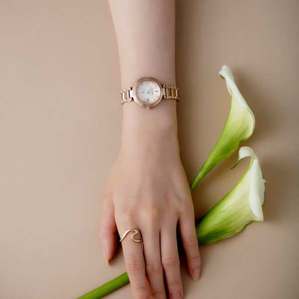 CITIZEN 星辰 xC mizu collection 水系列 雪花櫻花粉 光動能電波女錶 ES9467-71Y：圖片 8