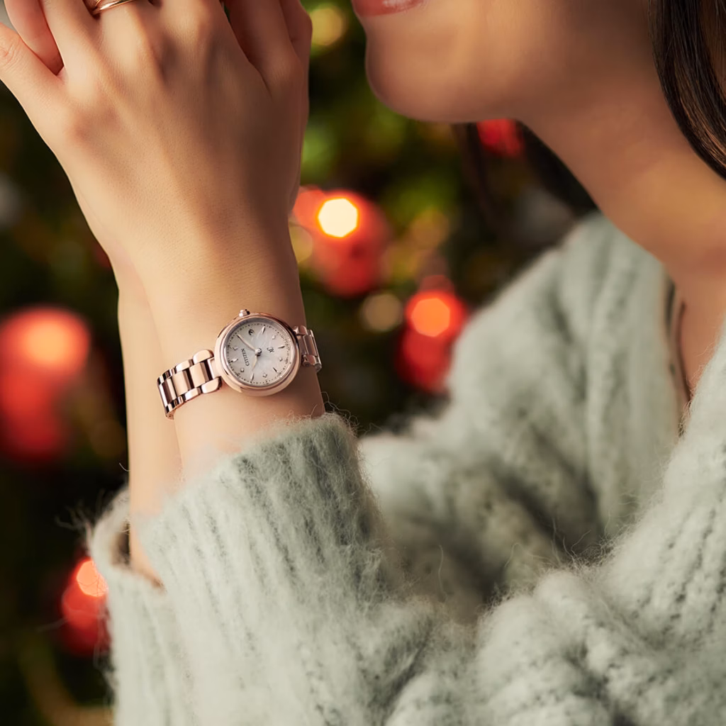 CITIZEN 星辰 xC mizu collection 水系列 雪花櫻花粉 光動能電波女錶 ES9467-71Y