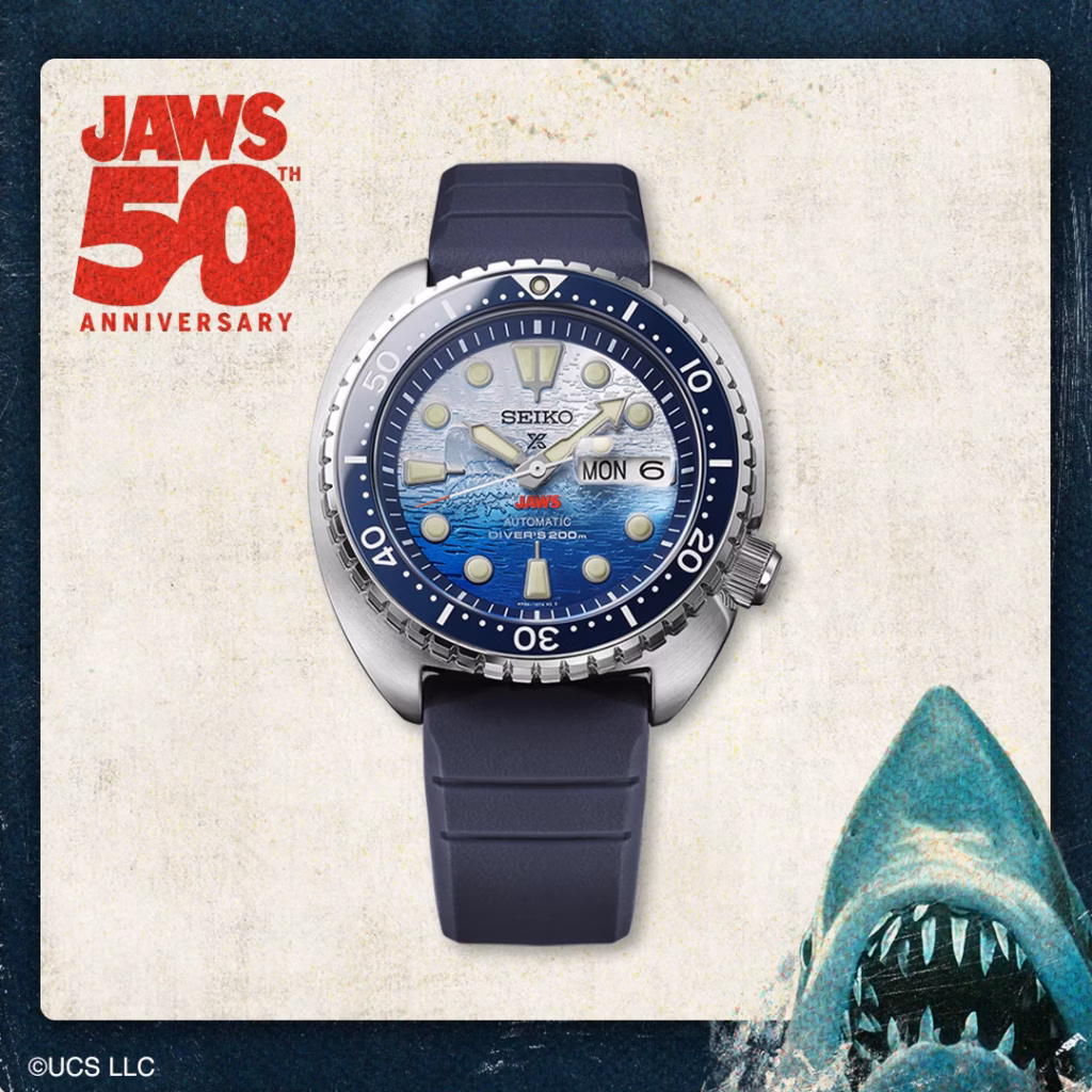 SEIKO 精工 PROSPEX SRPL81K1 JAWS 50th Anniversary Limited Edition 大白鯊50週年紀念 機械潛水錶 4R36-17H0B