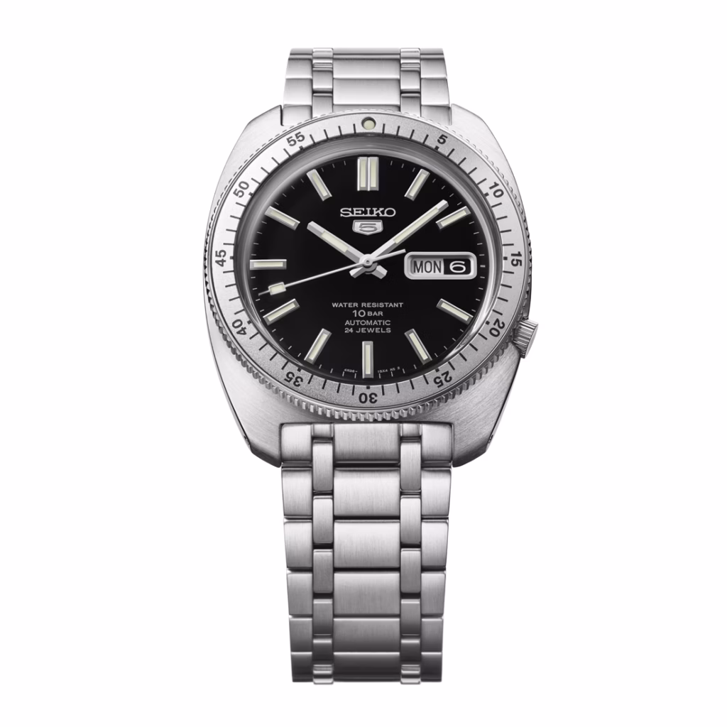 SEIKO 精工 5 Sports SRPL93K1 ‘Gene Kranz’ Limited Edition 60年代復刻限量 經典黑機械錶 4R36-18F0D