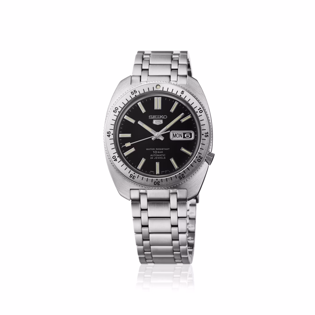 SEIKO 精工 5 Sports SRPL93K1 ‘Gene Kranz’ Limited Edition 60年代復刻限量 經典黑機械錶 4R36-18F0D