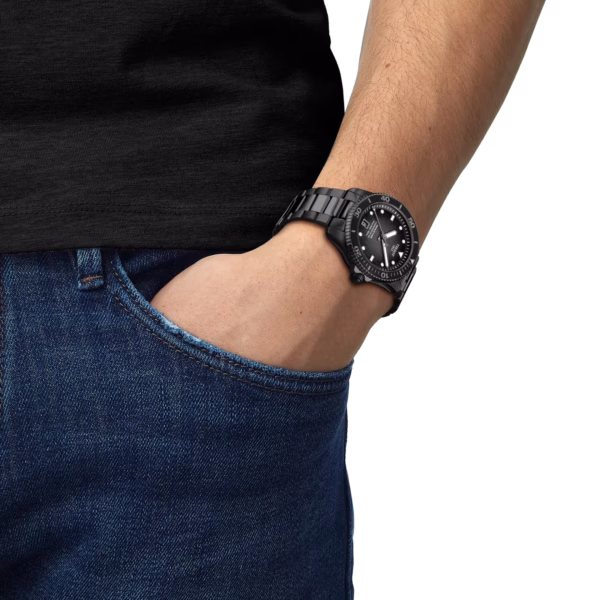 TISSOT 天梭 Seastar 1000 Powermatic 80 40mm 全黑 海星潛水錶 T120.807.33.051.00：圖片 4