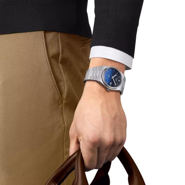 TISSOT 天梭 PRX Powermatic 80 40mm Gradient 海藍漸層廣告款 機械錶 T137.407.11.051.01：圖片 4