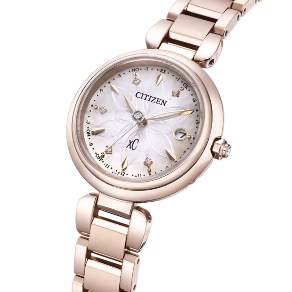 CITIZEN 星辰 xC mizu collection 水系列 雪花櫻花粉 光動能電波女錶 ES9467-71Y：圖片 4