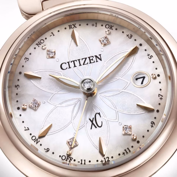 CITIZEN 星辰 xC mizu collection 水系列 雪花櫻花粉 光動能電波女錶 ES9467-71Y：圖片 5