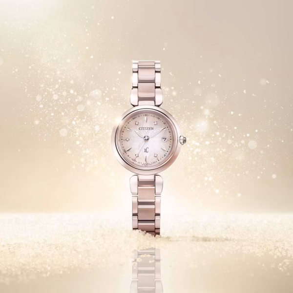CITIZEN 星辰 xC mizu collection 水系列 雪花櫻花粉 光動能電波女錶 ES9467-71Y：圖片 10