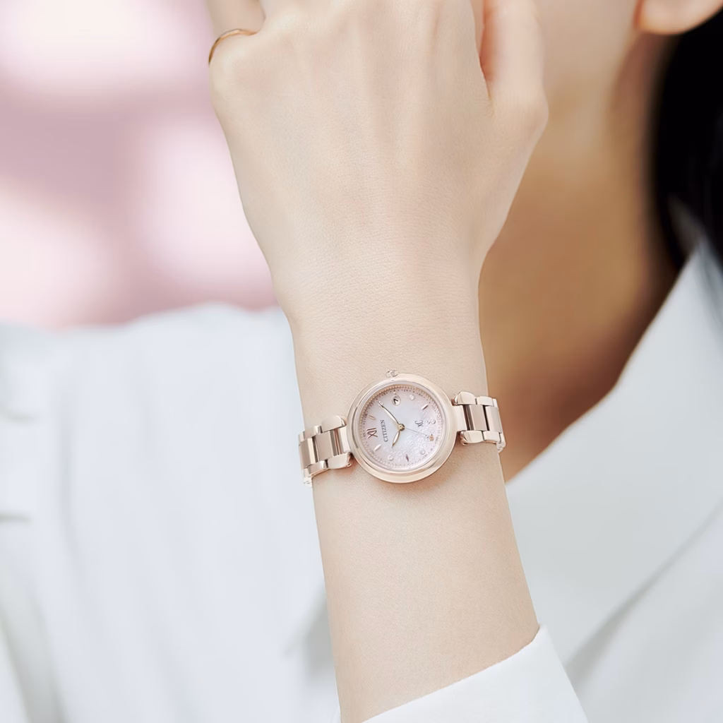 CITIZEN 星辰 xC mizu collection 水系列 白蝶貝櫻花限定 光動能電波女錶 ES9467-89N