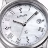 CITIZEN 星辰 xC hikari collection 光系列 白蝶貝 永恆鉑金 光動能電波女錶 ES9490-52D：圖片 5