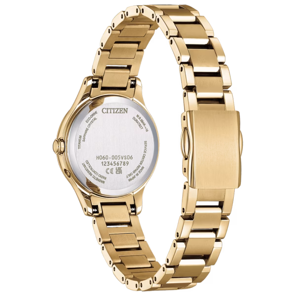 CITIZEN 星辰 xC hikari collection 光系列 琥珀金 光動能電波女錶 ES9492-57D：圖片 3
