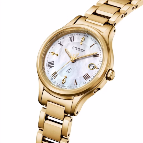 CITIZEN 星辰 xC hikari collection 光系列 琥珀金 光動能電波女錶 ES9492-57D：圖片 4