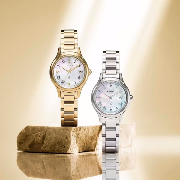 CITIZEN 星辰 xC hikari collection 光系列 琥珀金 光動能電波女錶 ES9492-57D：圖片 8