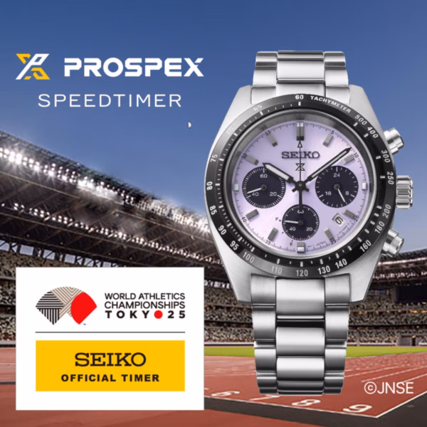 SEIKO 精工 PROSPEX SSC955P1 SPEEDTIMER 江戶紫 2025世界田徑錦標賽限量款 太陽能計時腕錶 V192-0AP0P：圖片 9