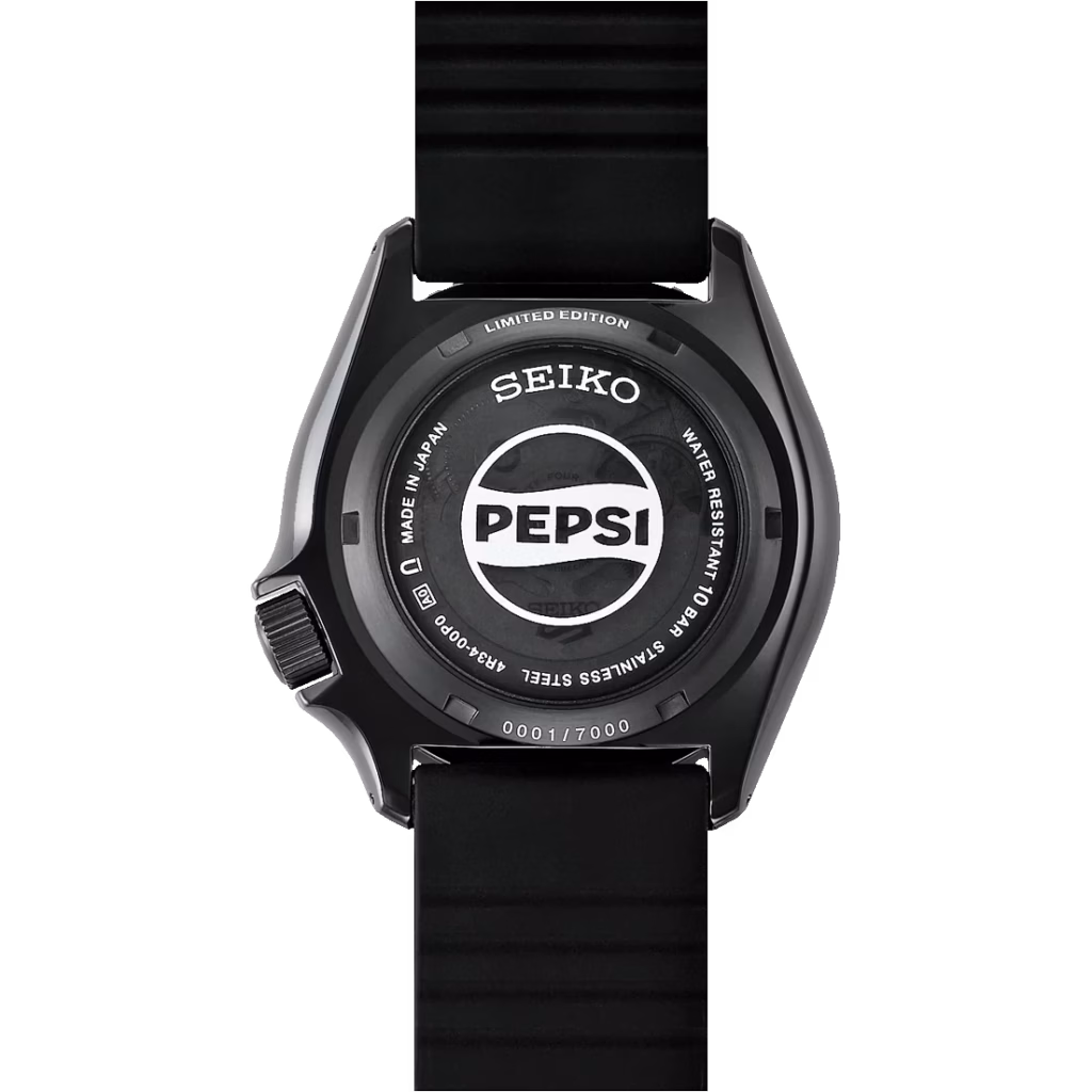 SEIKO 精工 5 Sports SSK047K1 GMT兩地時間 Pepsi®百事可樂聯名限量機械錶 4R34-00P0C