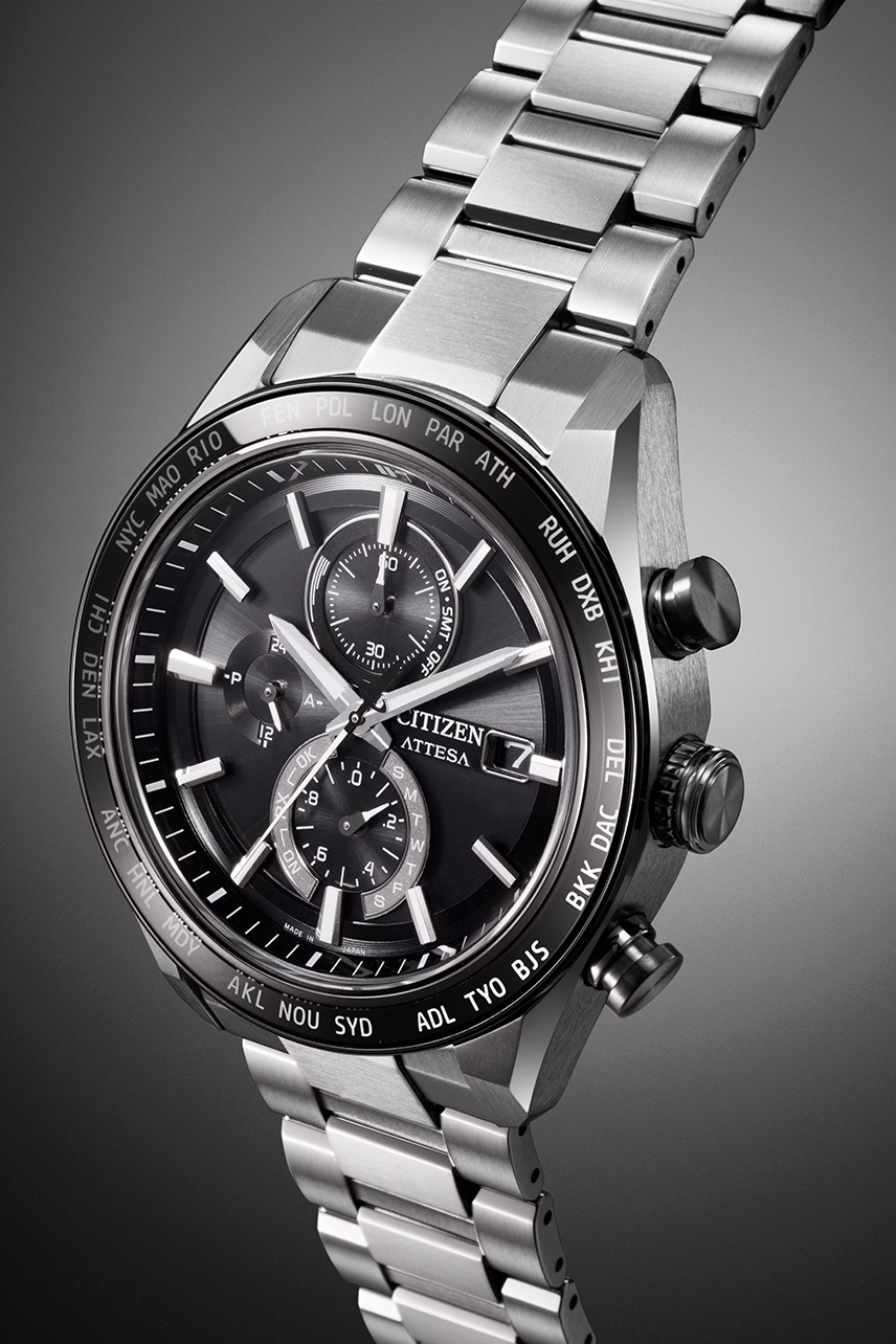 CITIZEN 星辰 ATTESA ACT Line 光動能全球電波時計錶 AT8295-56E