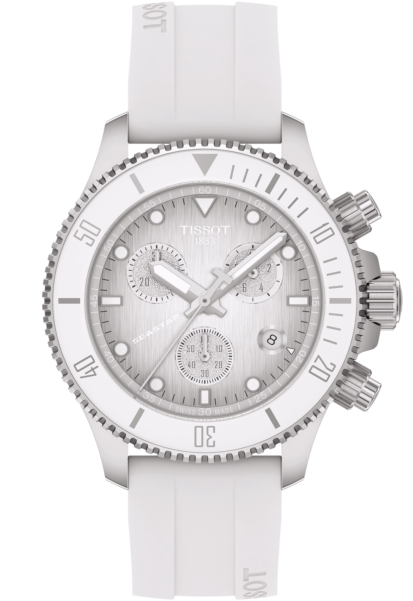 TISSOT 天梭 Seastar 1000 Quartz Chronograph 38mm 白色 海星三眼計時錶 T120.217.17.011.00