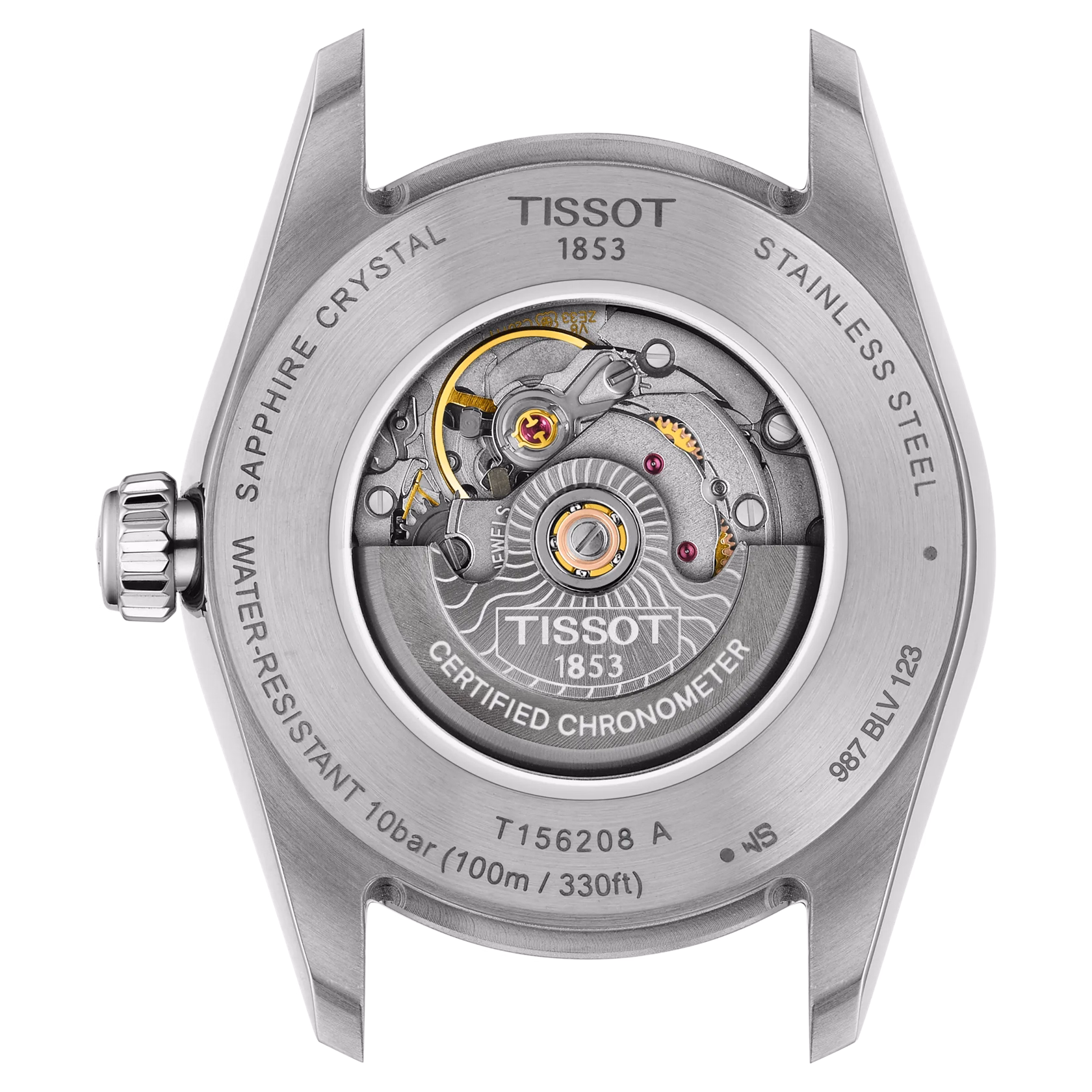 TISSOT 天梭 Ballade Powermatic 48 COSC 30MM 寶環系列 冰藍 機械女錶 T156.208.11.353.00