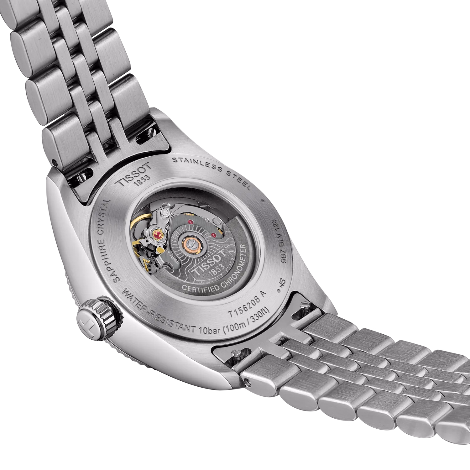 TISSOT 天梭 Ballade Powermatic 48 COSC 30MM 寶環系列 冰藍 機械女錶 T156.208.11.353.00