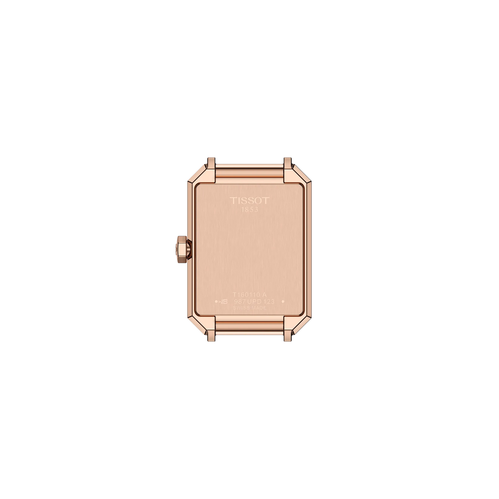 TISSOT 天梭 SRV 30mm 玫瑰金 珍珠母貝 方形女裝腕錶 T160.110.36.113.00