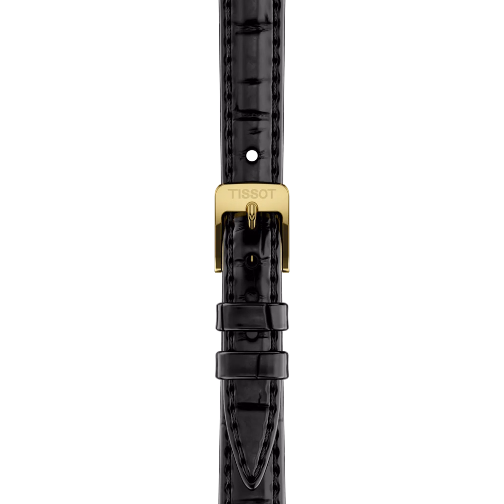TISSOT 天梭 SRV 30mm  黑珍珠 金色方形女裝腕錶 T160.110.36.126.00