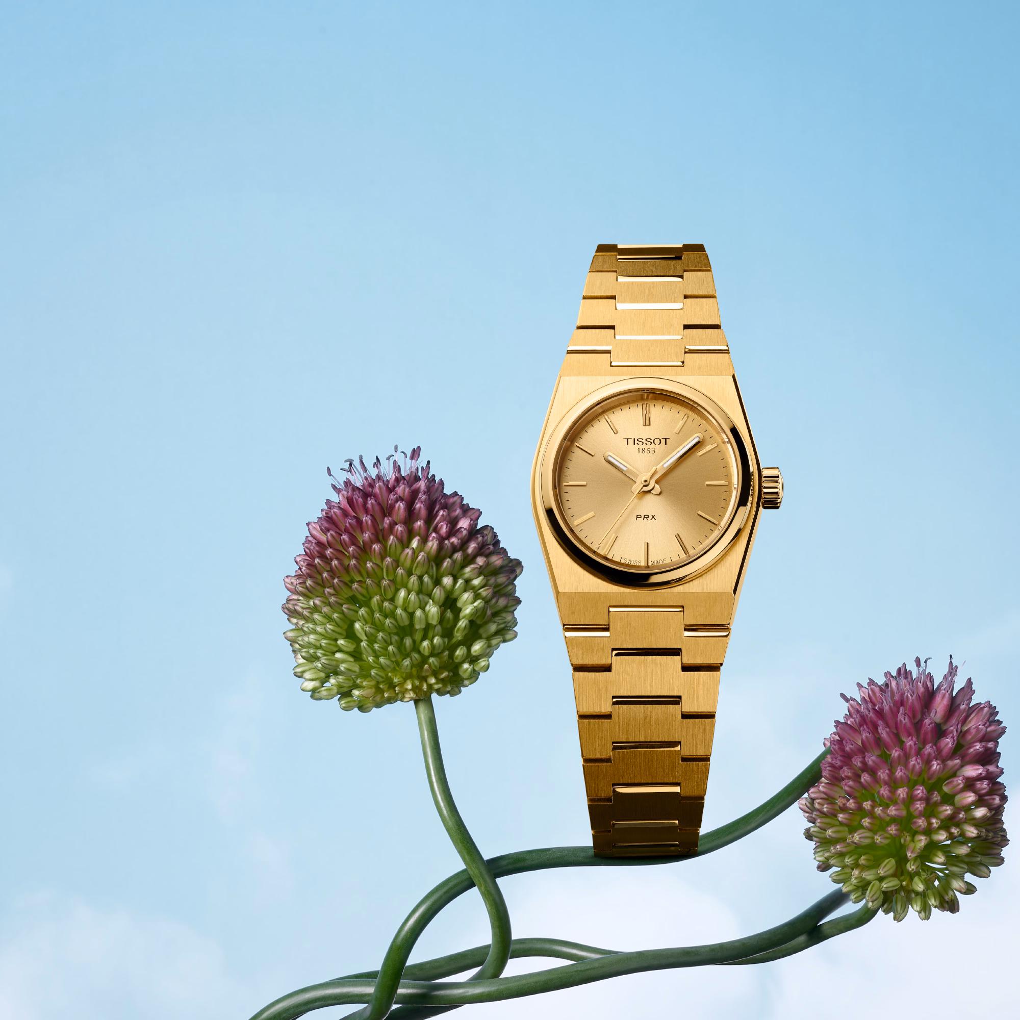 TISSOT 天梭 PRX 25mm 金色 70年代復刻石英女錶 T137.010.33.021.00