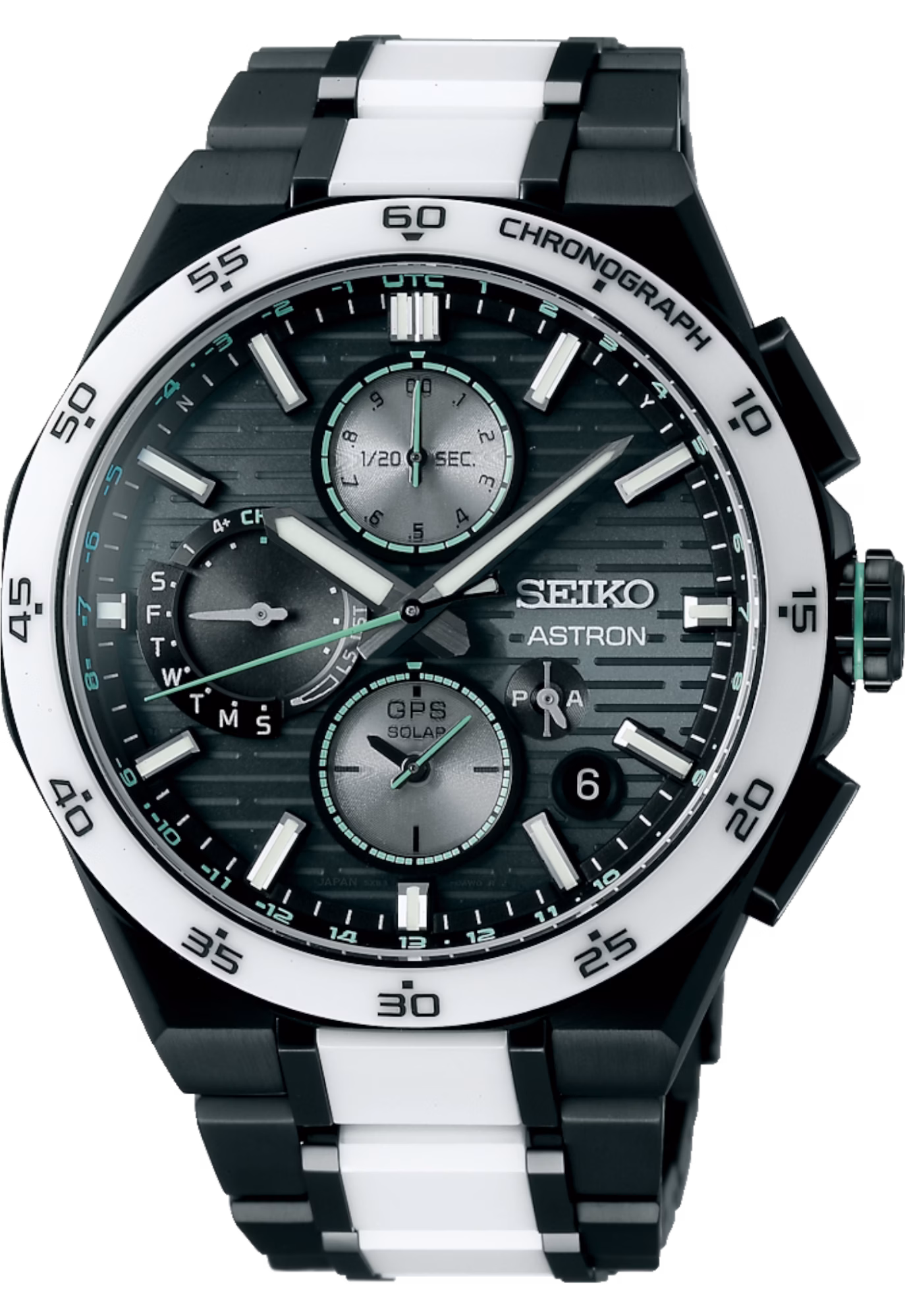 SEIKO 精工 ASTRON SSH185J1 Nexter 2025 Limited Edition 白黑對比款 GPS太陽能計時碼錶 5X83-0AT0G