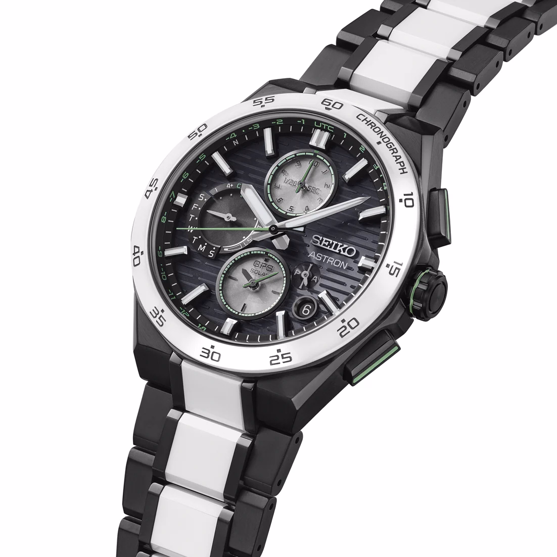 SEIKO 精工 ASTRON SSH185J1 Nexter 2025 Limited Edition 白黑對比款 GPS太陽能計時碼錶 5X83-0AT0G
