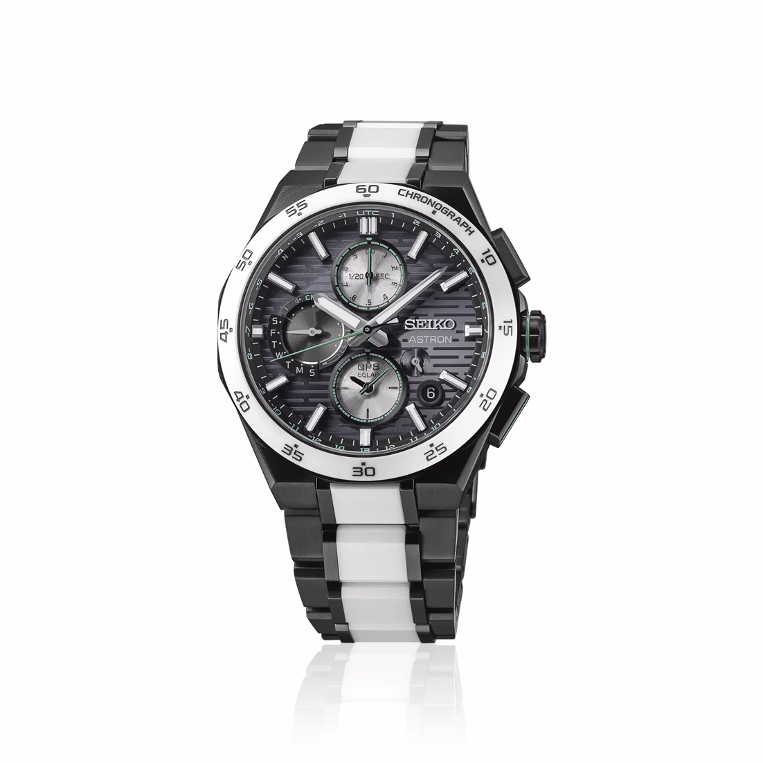 SEIKO 精工 ASTRON SSH185J1 Nexter 2025 Limited Edition 白黑對比款 GPS太陽能計時碼錶 5X83-0AT0G