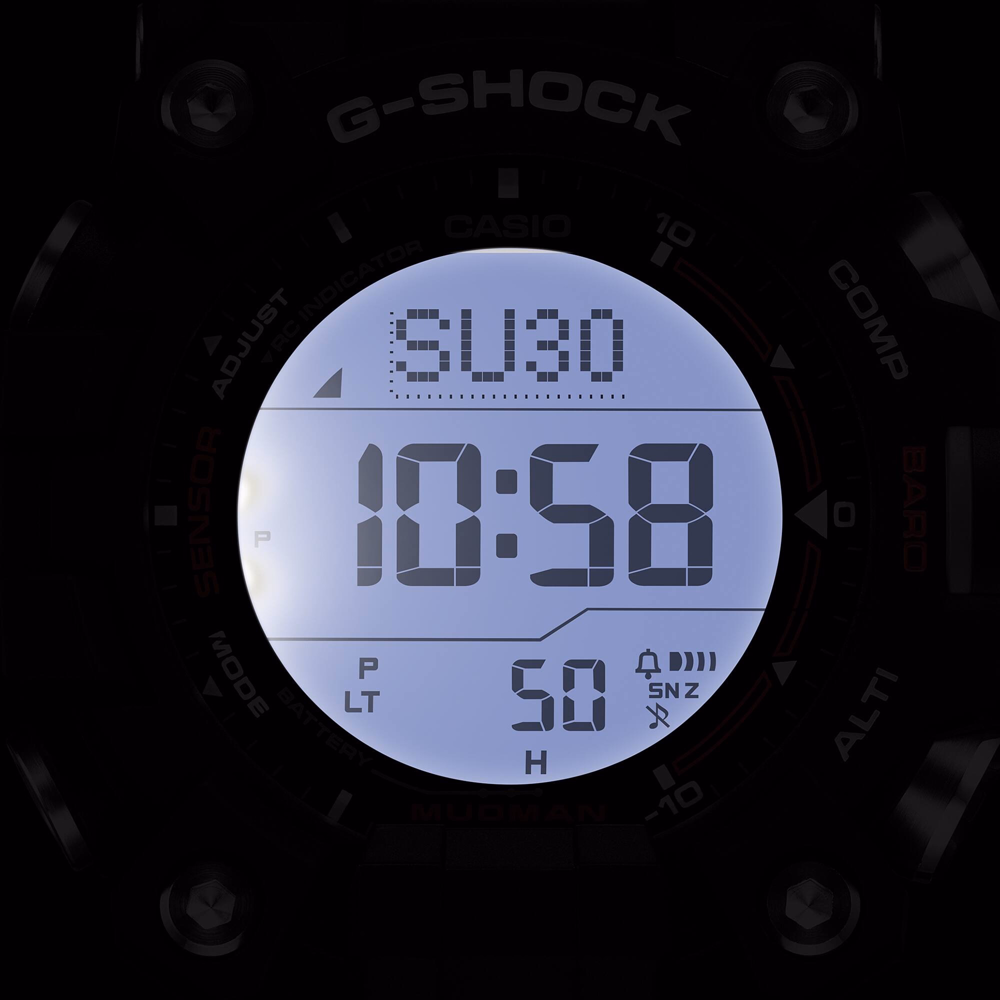 CASIO 卡西歐 G-SHOCK GW-9500-1 MUDMAN系列 野地紅 電波太陽能數位錶