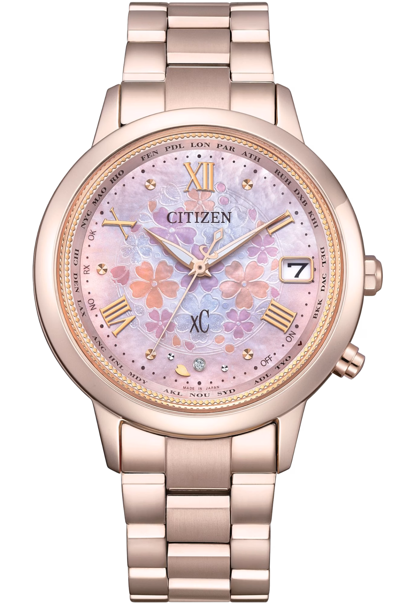 CITIZEN 星辰 xC 30週年 田馥甄配戴 花曜日台灣限定款 鈦金屬電波女錶 CB1135-52N