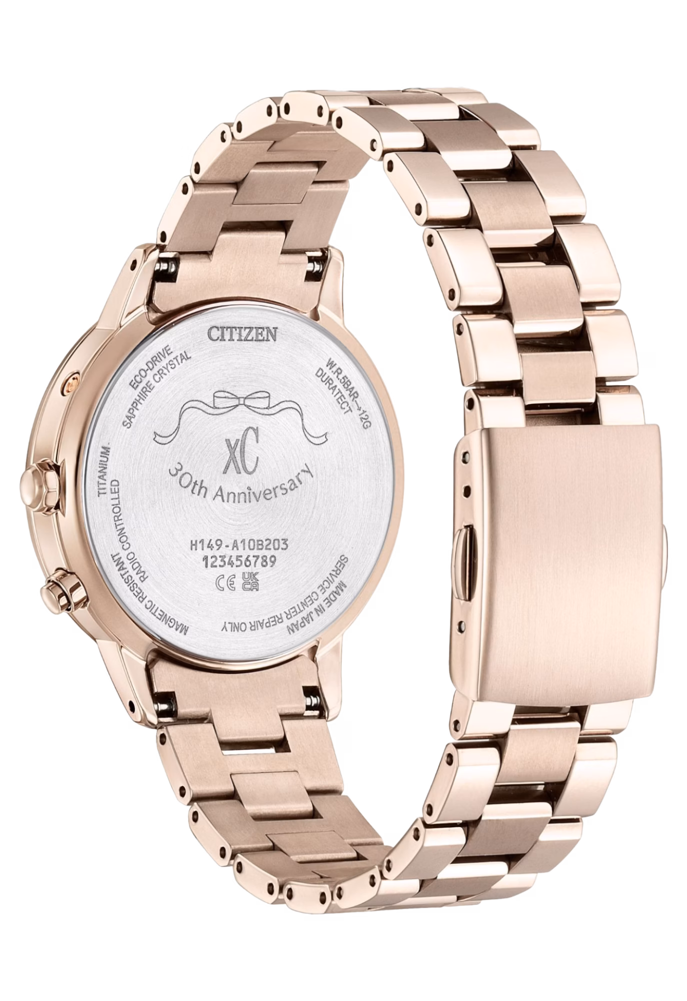CITIZEN 星辰 xC 30週年 田馥甄配戴 花曜日台灣限定款 鈦金屬電波女錶 CB1135-52N