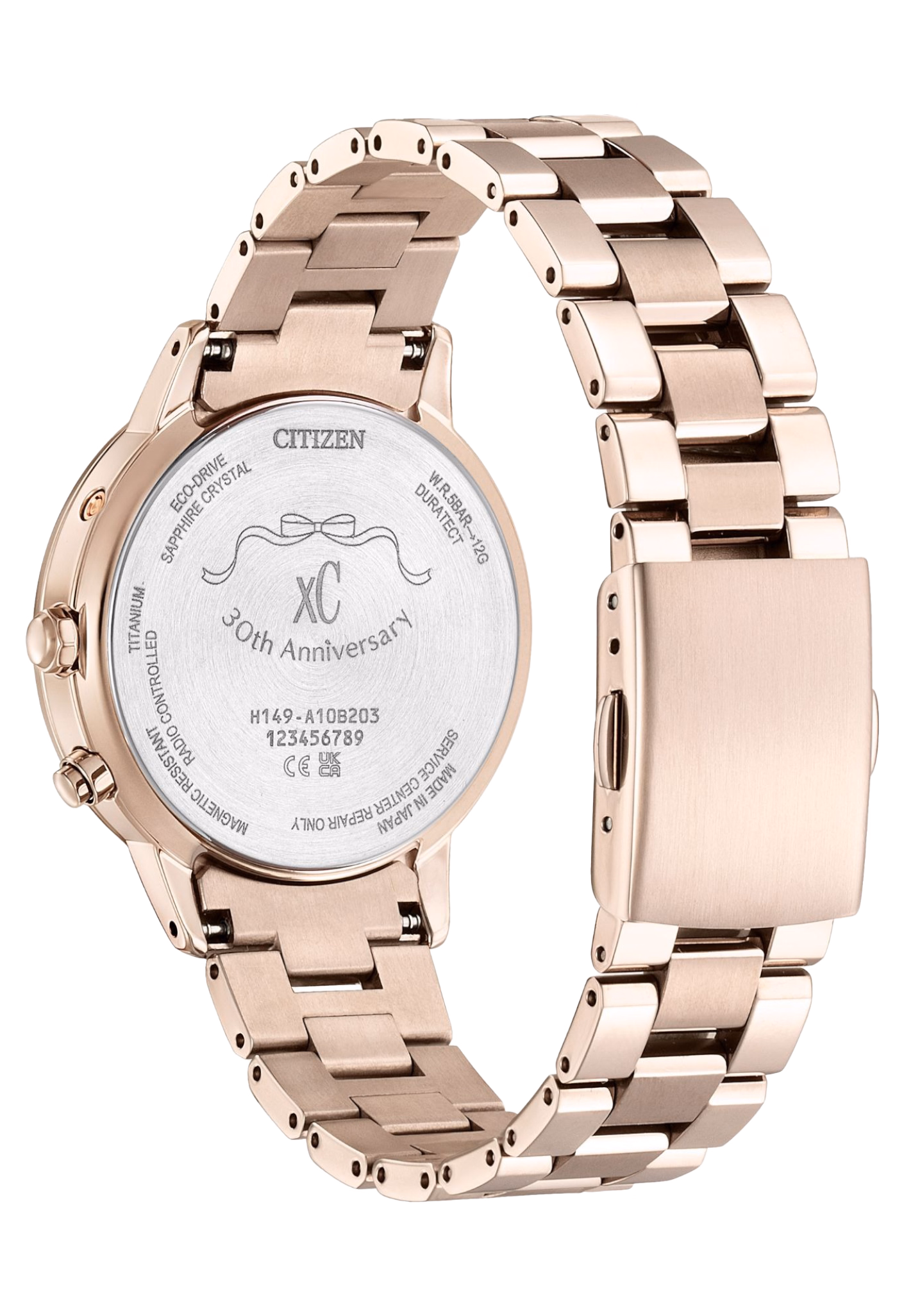 CITIZEN 星辰 xC 30週年 田馥甄配戴 花曜日台灣限定款 鈦金屬電波女錶 CB1135-52N