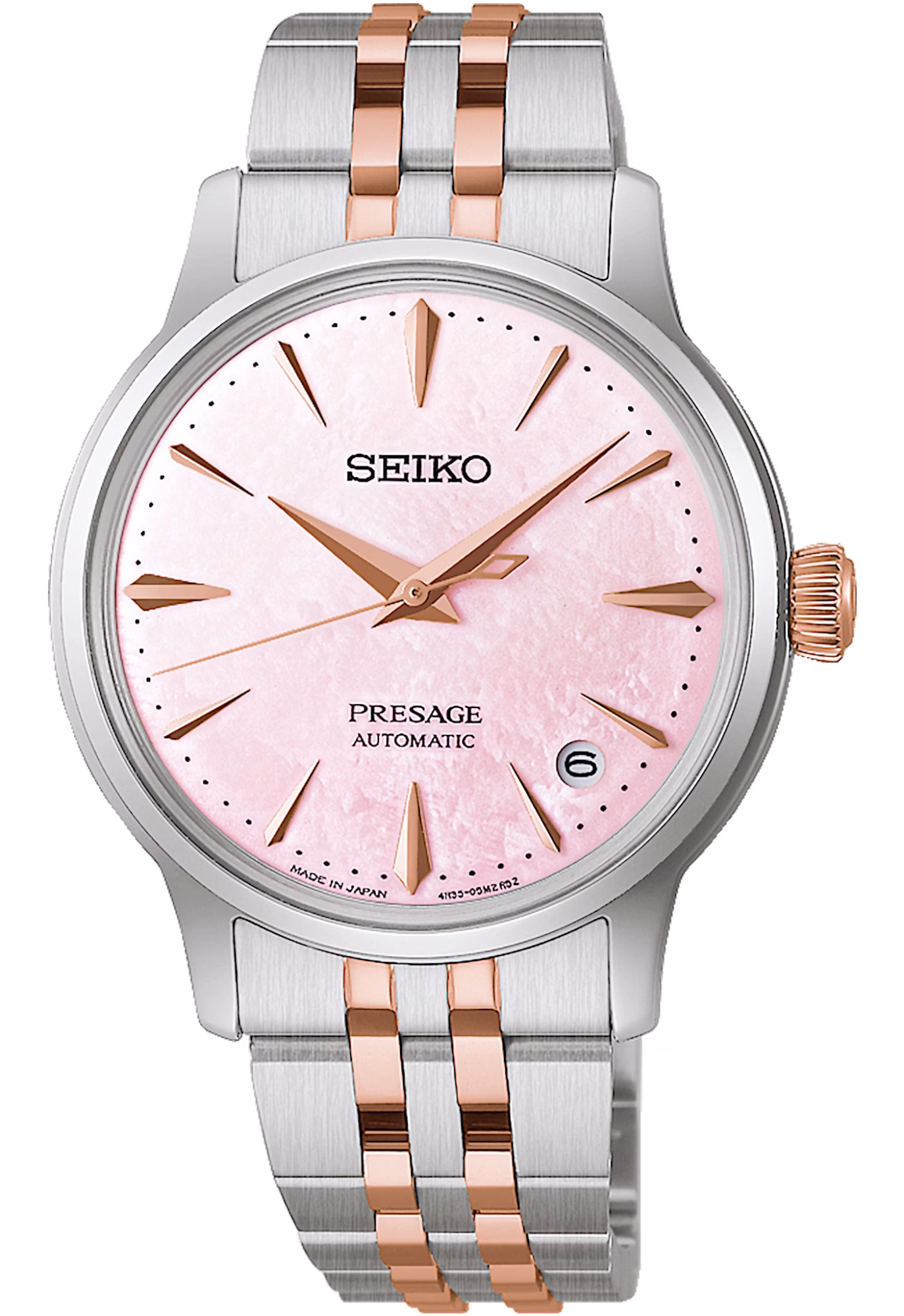 SEIKO 精工 Presage SRPM06J1 櫻花雞尾酒 Sakura Aviation 經典機械女錶 4R35-06X0P