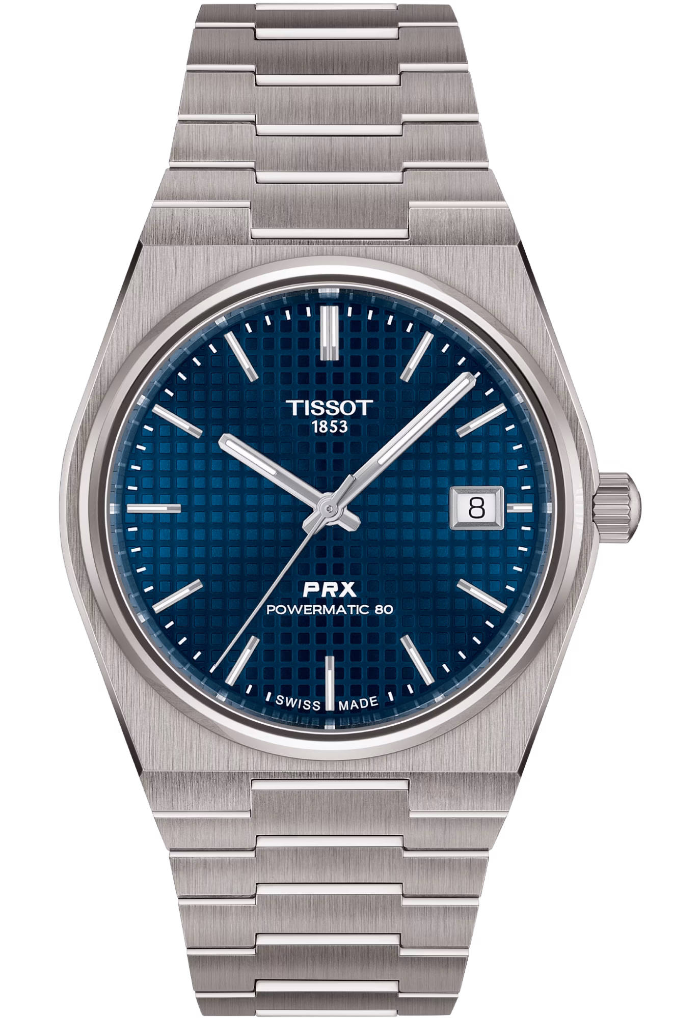 TISSOT 天梭 PRX Titanium Powermatic 80 38mm 海藍 鈦金屬機械錶 T137.807.44.041.00