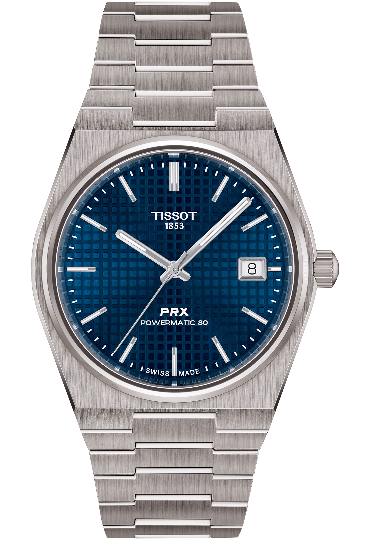 TISSOT 天梭 PRX Titanium Powermatic 80 38mm 海藍 鈦金屬機械錶 T137.807.44.041.00