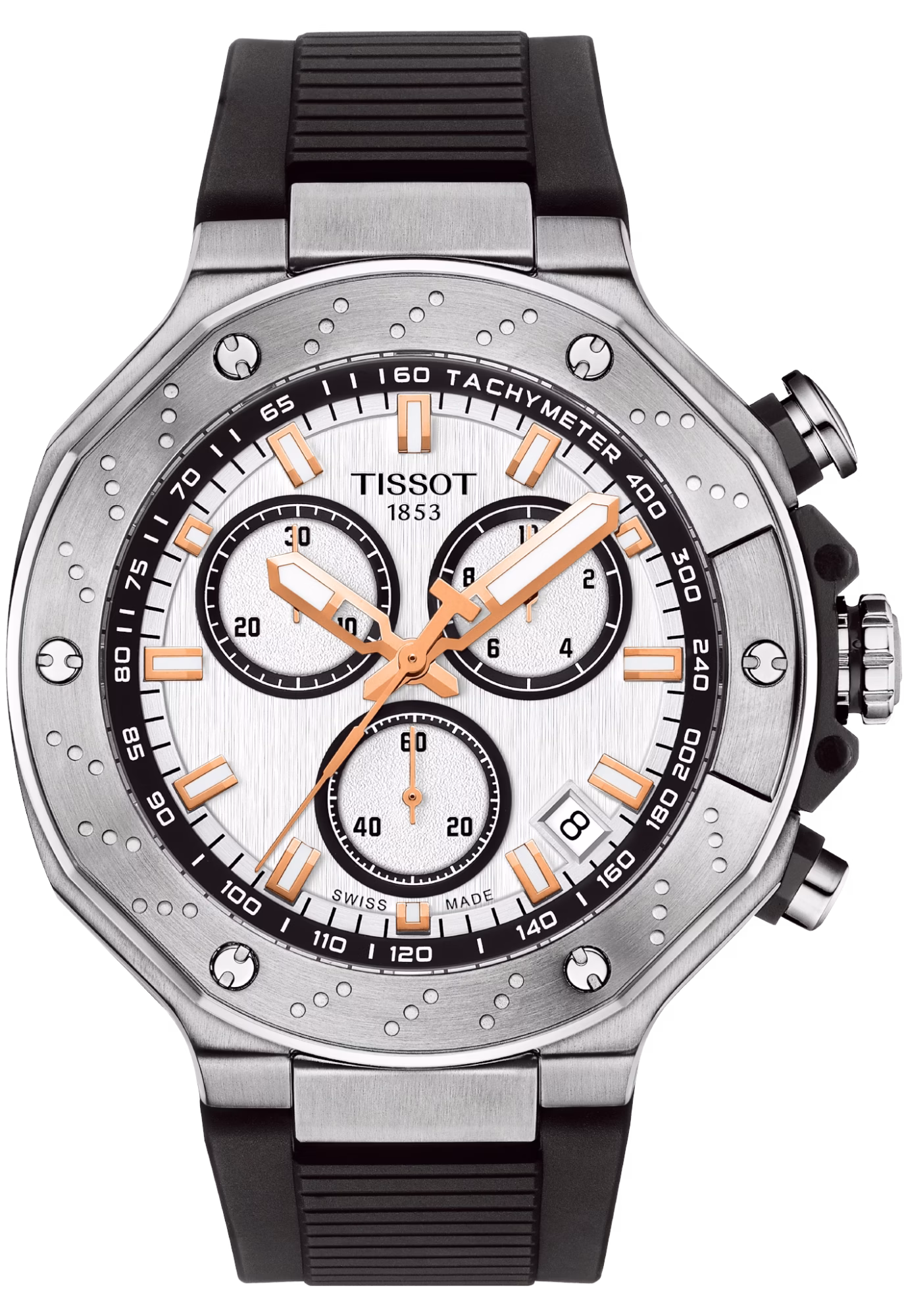 TISSOT 天梭 T-Race Quartz Chronograph 天使白金 計時賽車錶 T141.417.17.011.00