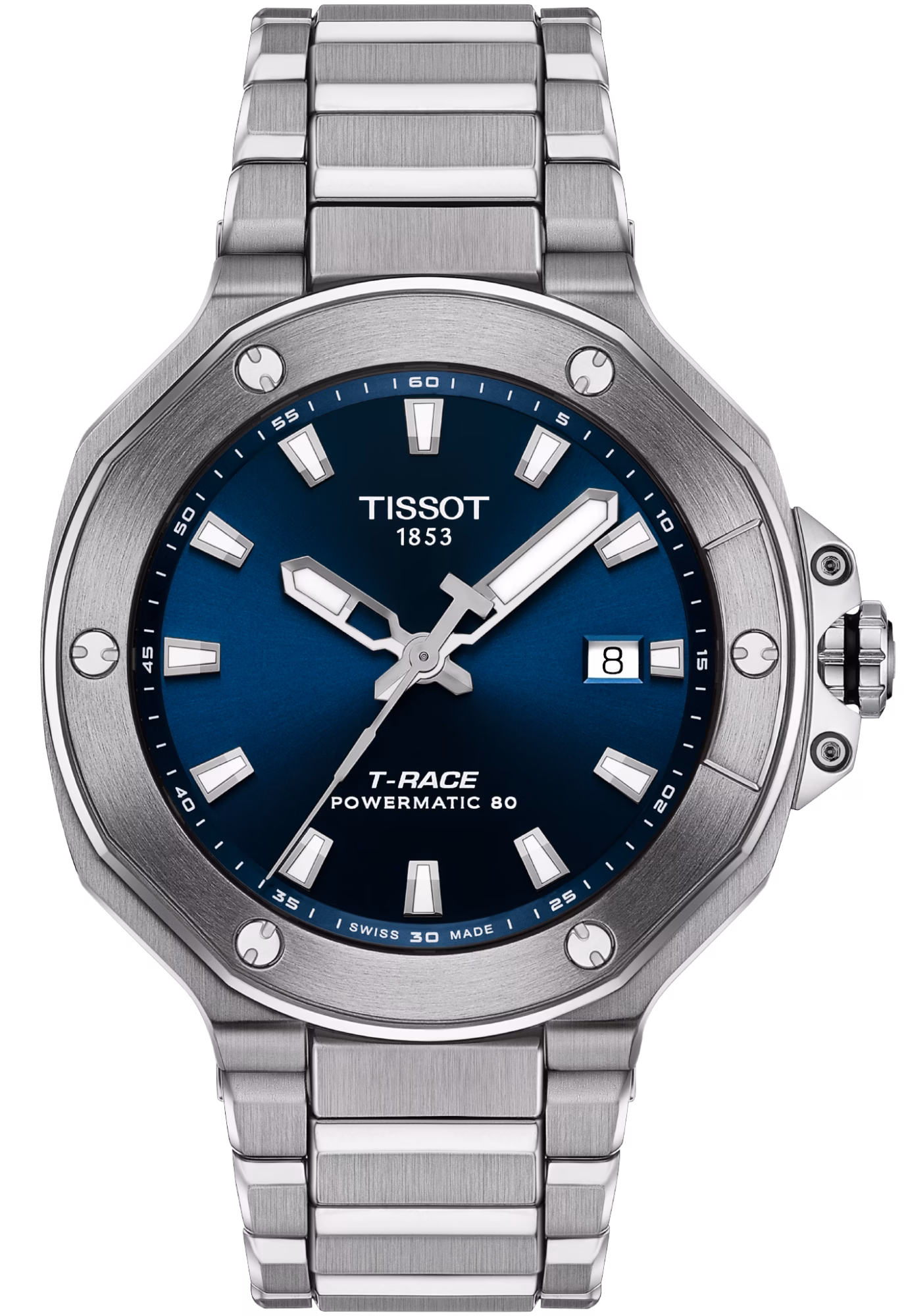 TISSOT 天梭 T-Race Powermatic 80 41mm 海藍色賽車機械錶 T141.807.11.041.00