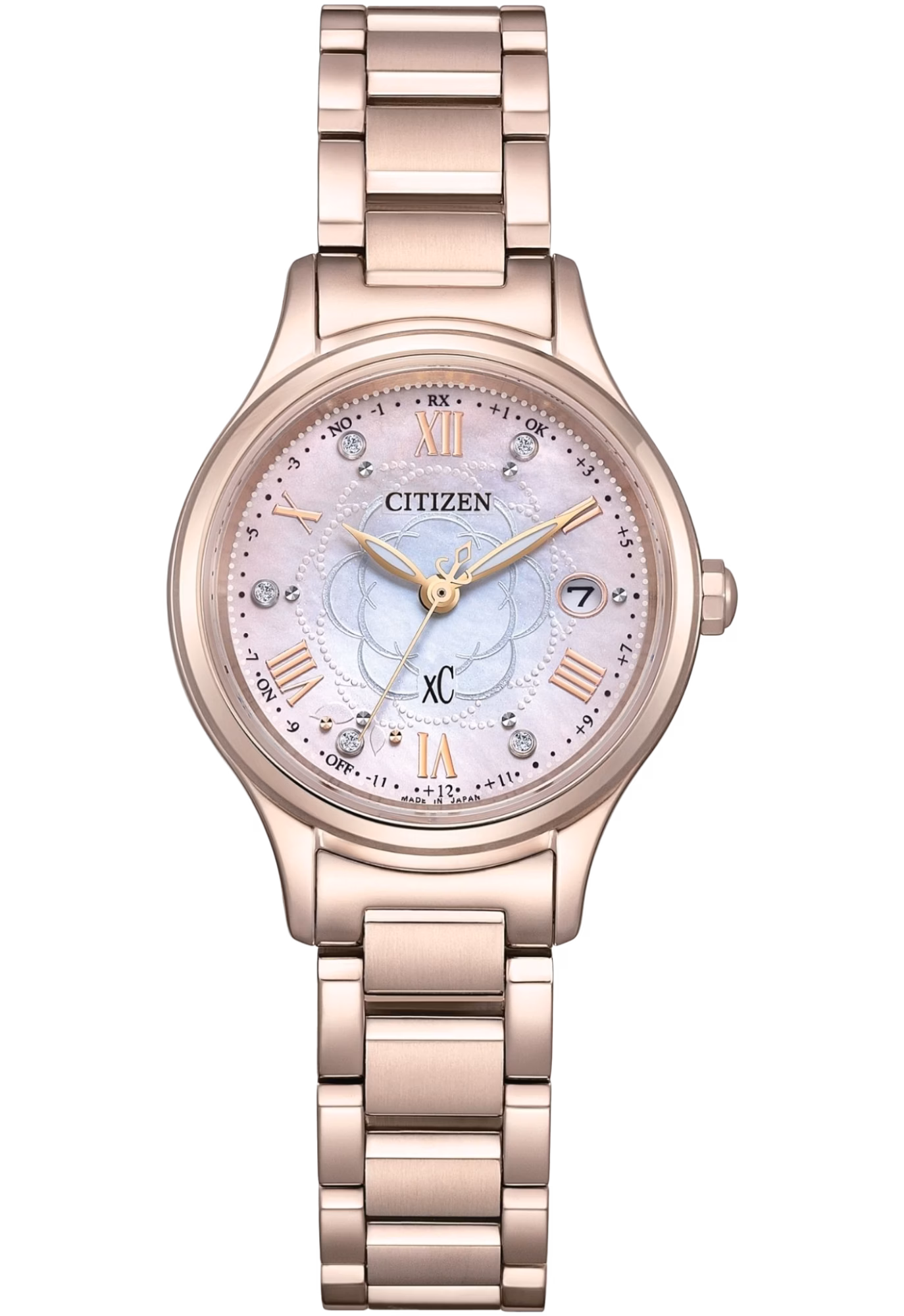 CITIZEN 星辰 xC hikari collection 光系列 限定 粉色山茶花 光動能電波女錶 ES9498-69N