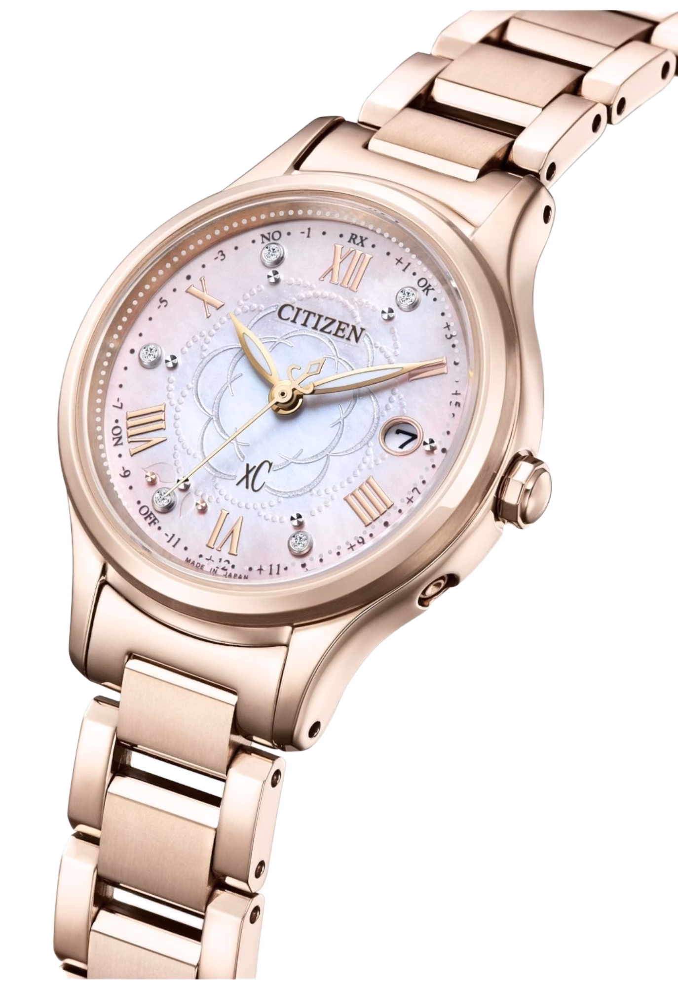CITIZEN 星辰 xC hikari collection 光系列 限定 粉色山茶花 光動能電波女錶 ES9498-69N