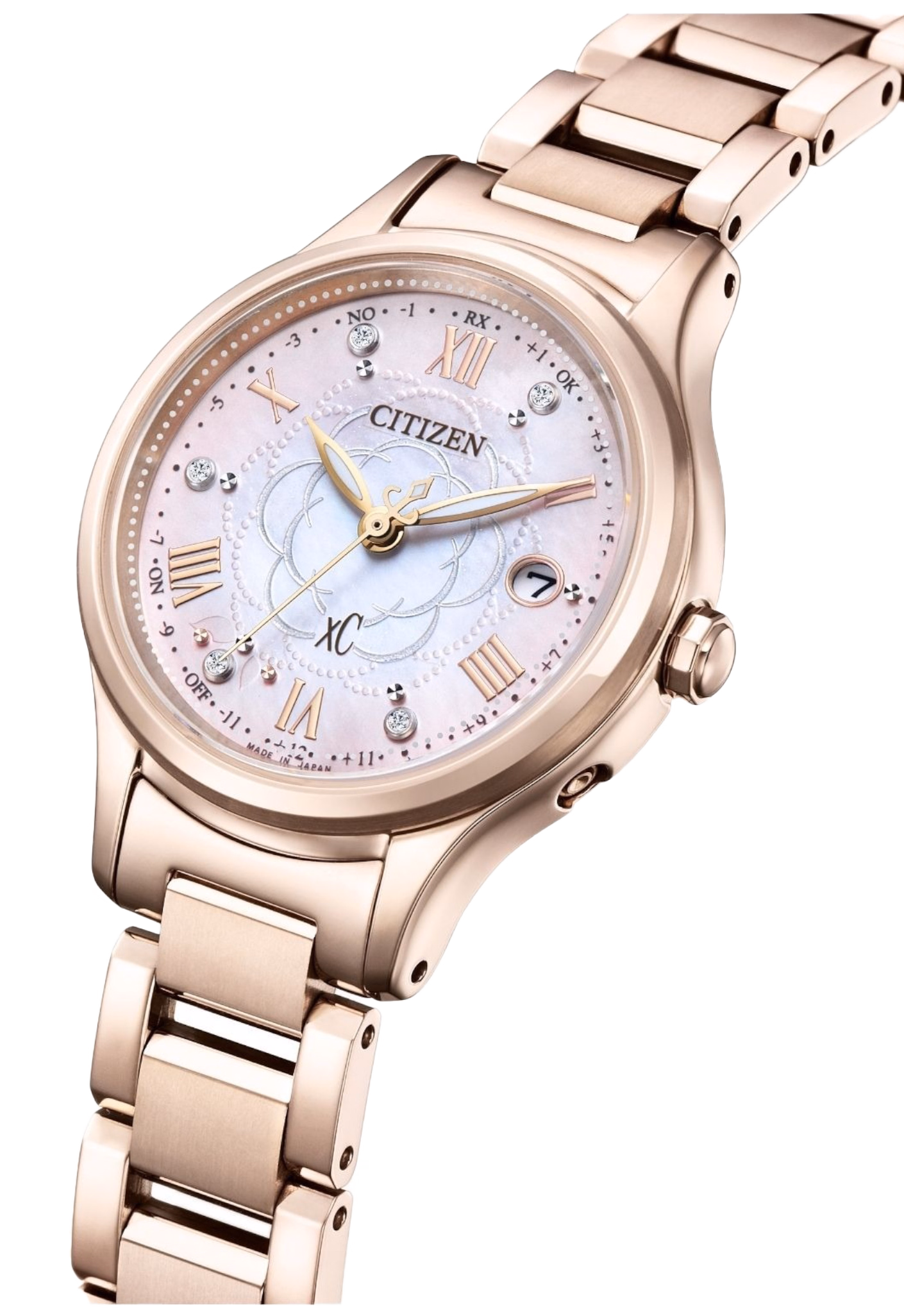 CITIZEN 星辰 xC hikari collection 光系列 限定 粉色山茶花 光動能電波女錶 ES9498-69N：圖片 4