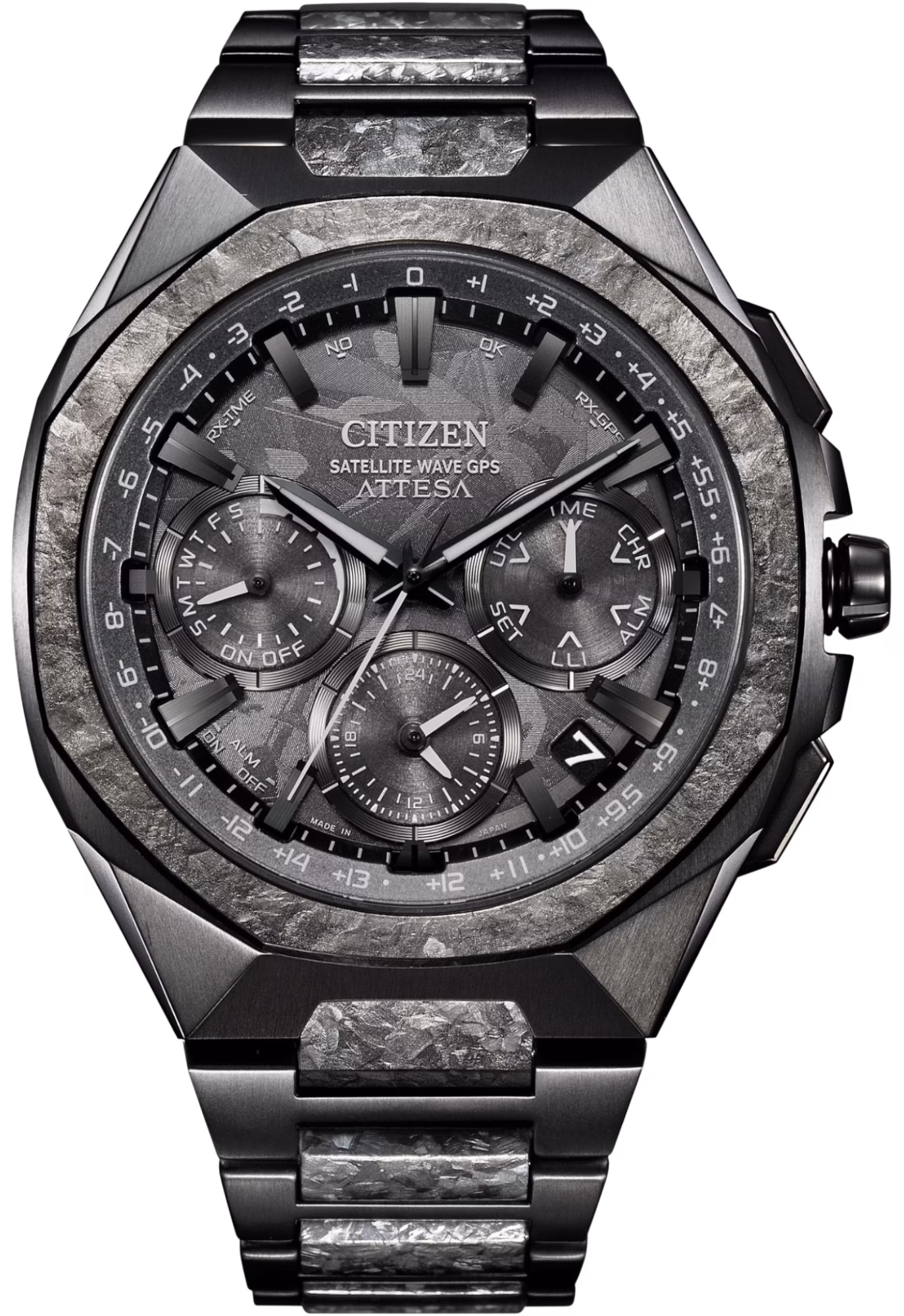 CITIZEN 星辰 ATTESA ACT Line 曜鈦八角系列 限量光動能GPS衛星對時錶 CC4107-80H