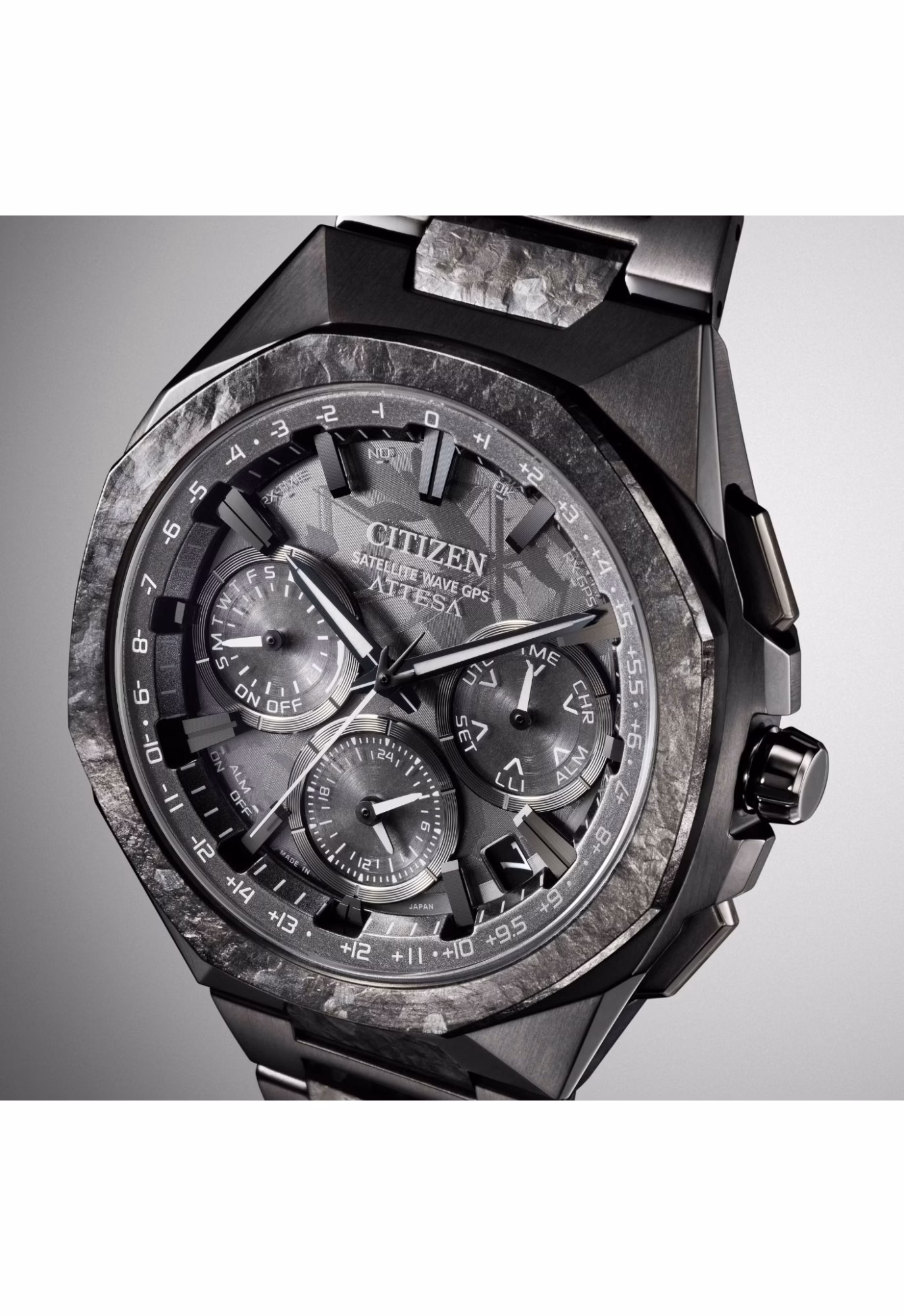 CITIZEN 星辰 ATTESA ACT Line 曜鈦八角系列 限量光動能GPS衛星對時錶 CC4107-80H
