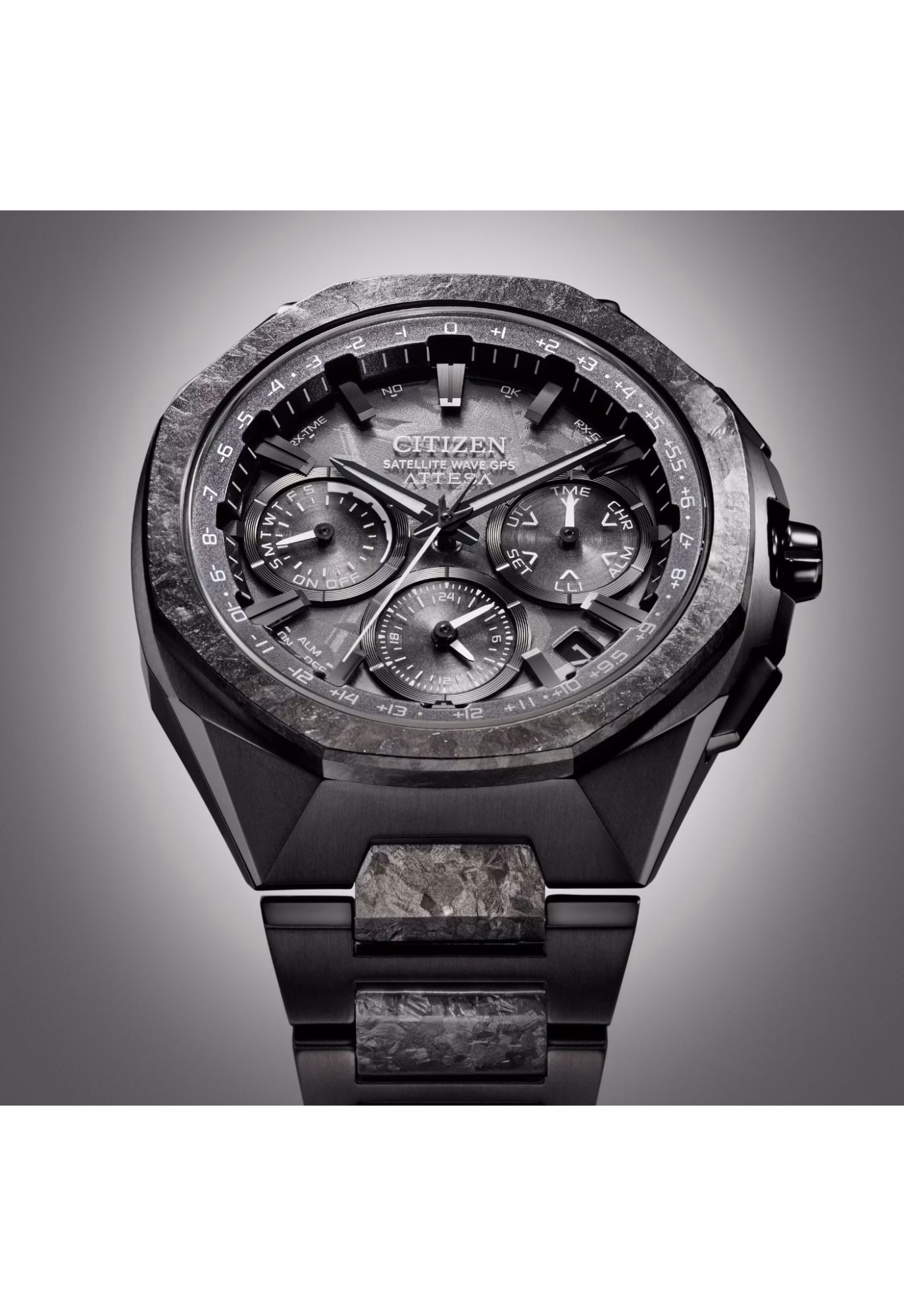 CITIZEN 星辰 ATTESA ACT Line 曜鈦八角系列 限量光動能GPS衛星對時錶 CC4107-80H