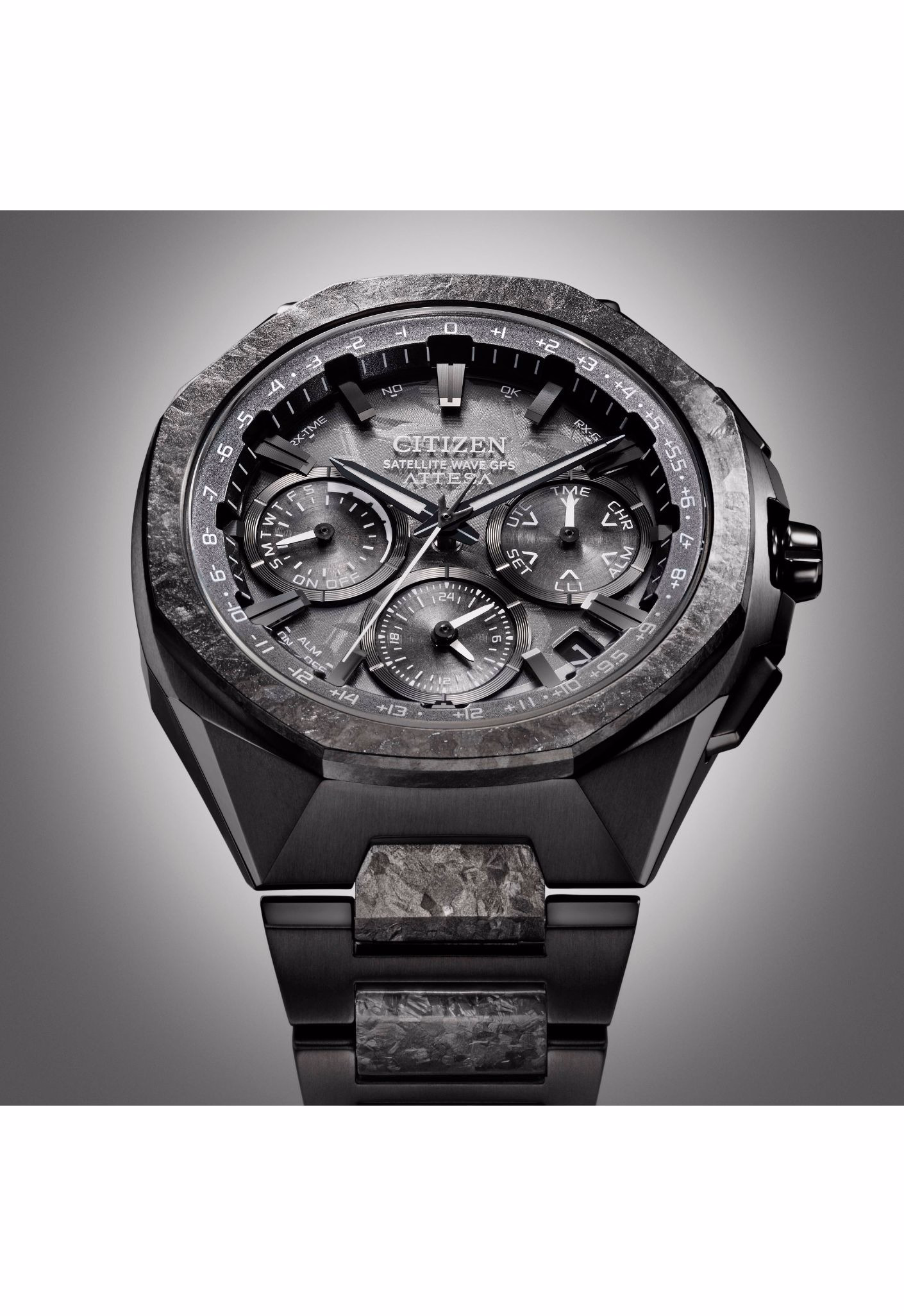 CITIZEN 星辰 ATTESA ACT Line 曜鈦八角系列 限量光動能GPS衛星對時錶 CC4107-80H