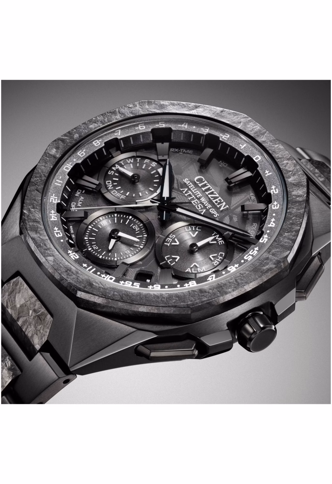 CITIZEN 星辰 ATTESA ACT Line 曜鈦八角系列 限量光動能GPS衛星對時錶 CC4107-80H