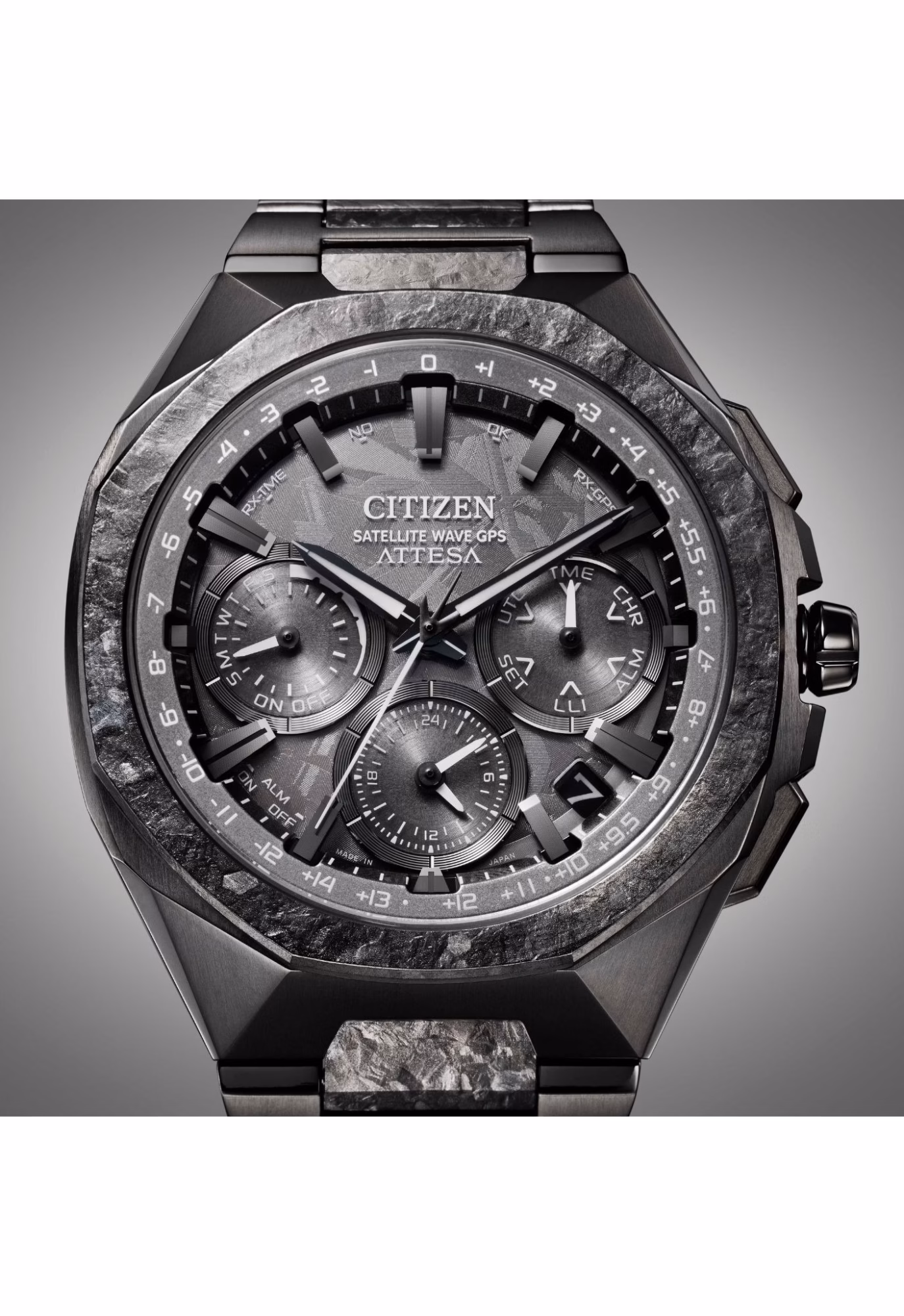 CITIZEN 星辰 ATTESA ACT Line 曜鈦八角系列 限量光動能GPS衛星對時錶 CC4107-80H