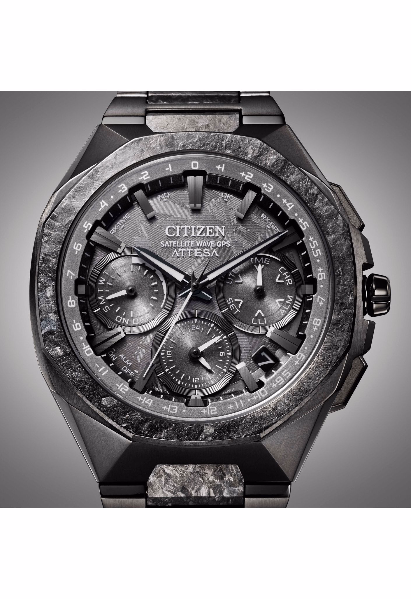 CITIZEN 星辰 ATTESA ACT Line 曜鈦八角系列 限量光動能GPS衛星對時錶 CC4107-80H