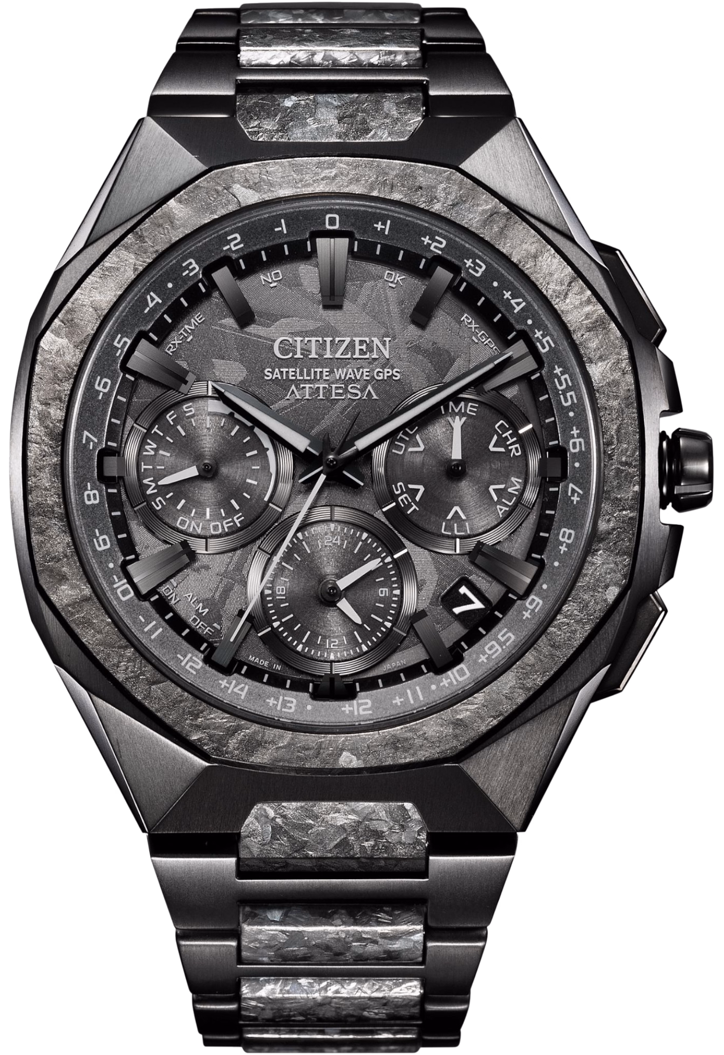 CITIZEN 星辰 ATTESA ACT Line 曜鈦八角系列 限量光動能GPS衛星對時錶 CC4107-80H