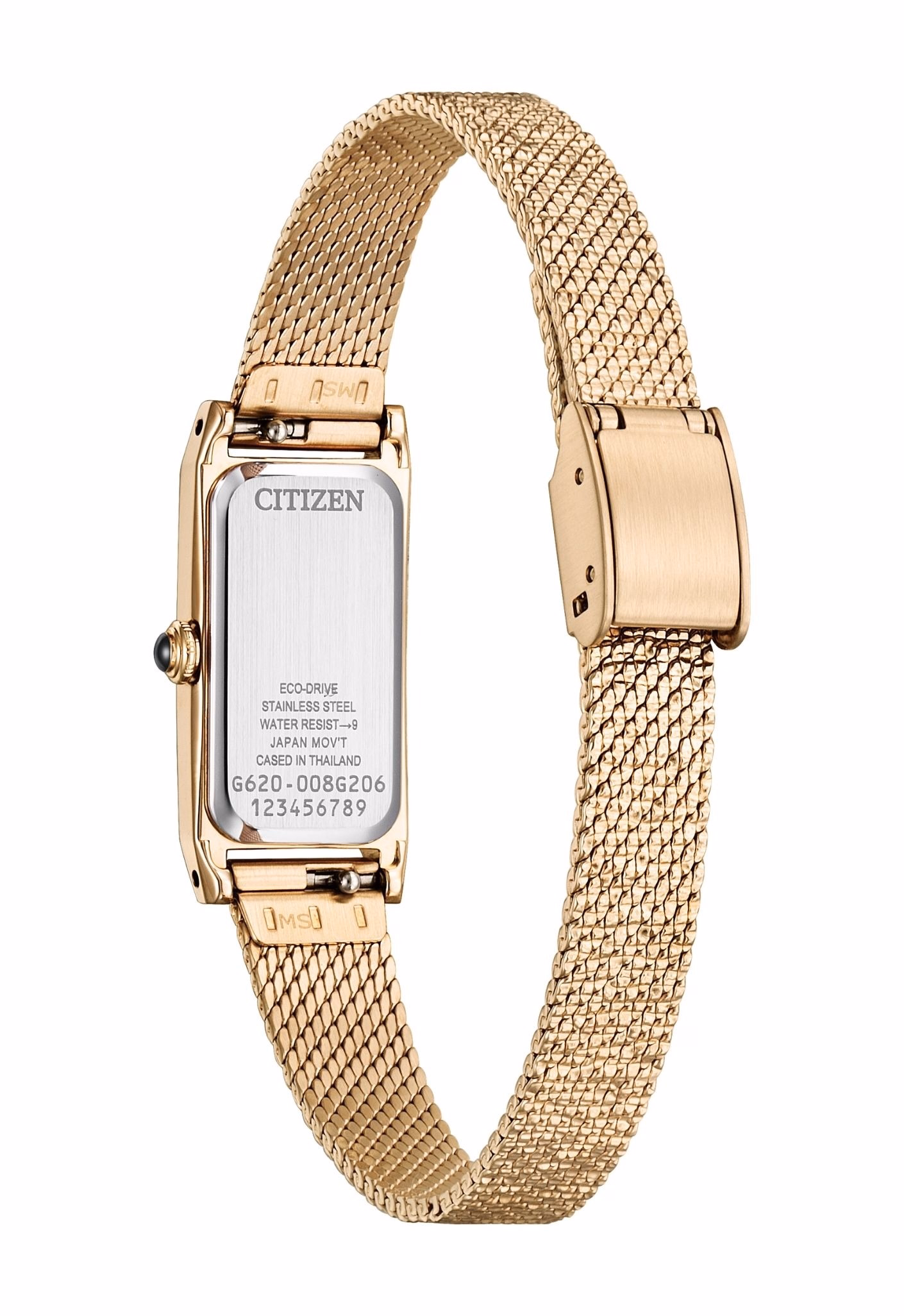 Citizen 星辰錶 XC 辰錶 限量方形復古光動能女錶(附贈皮錶帶一條) EG7043-33D：圖片 3